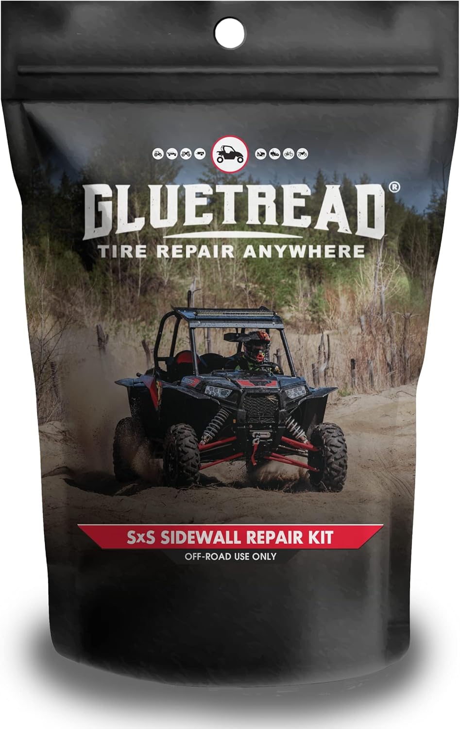 GlueTread SxS UTV Sidewall Tire Repair Kit Puncture Repair Anywhere No Need to Remove Tire, Tire