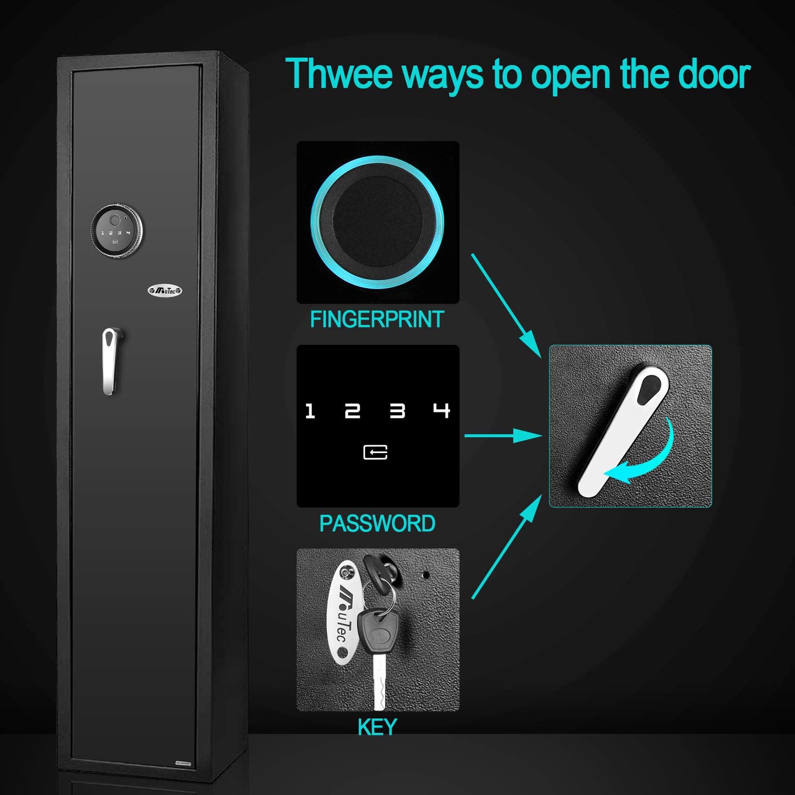 LANGGER V Biometric Gun Safe for Rifle, Upgraded Quick Access 4Gun