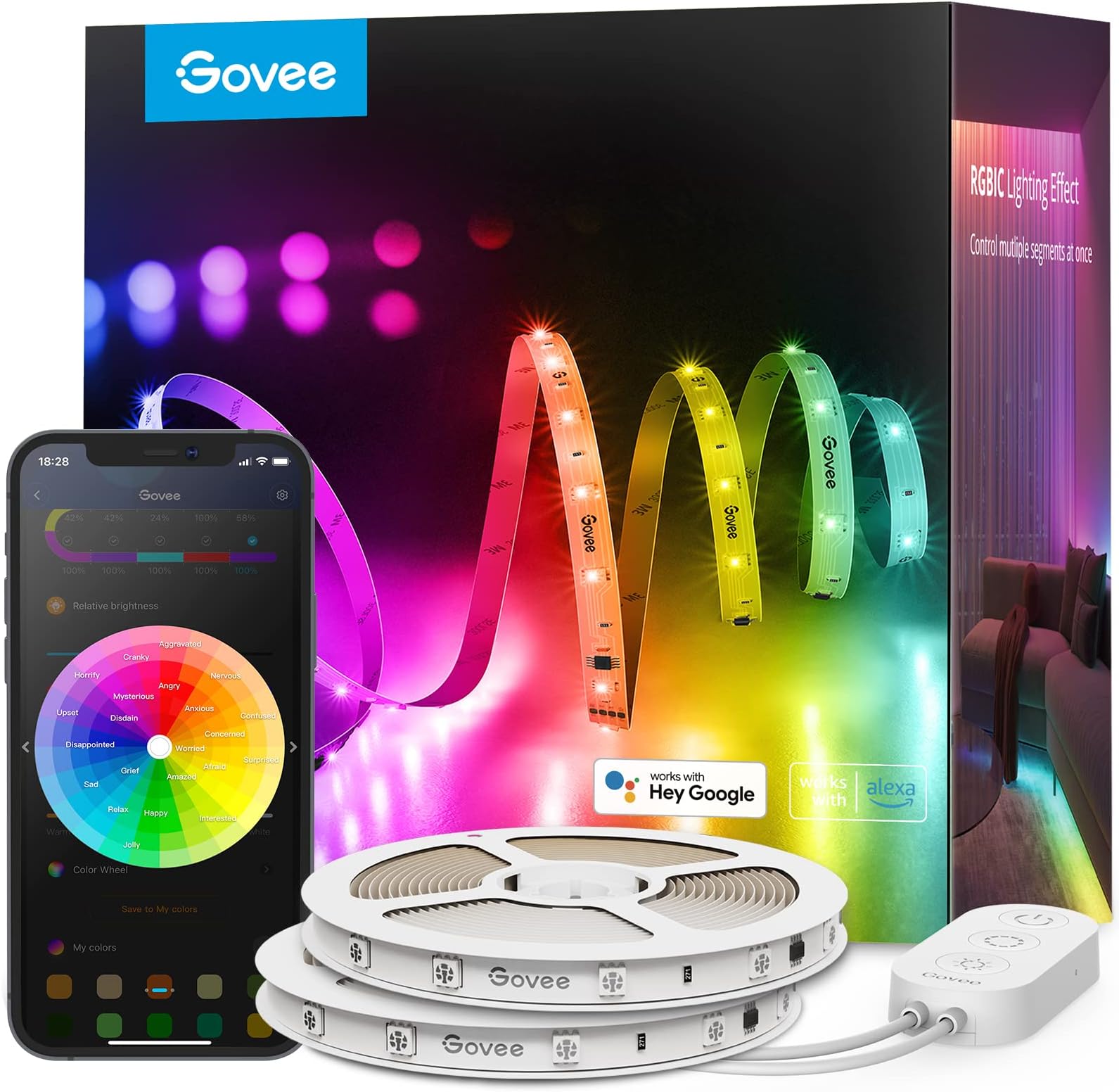 Govee Outdoor LED Strip Lights Waterproof, Connected 2