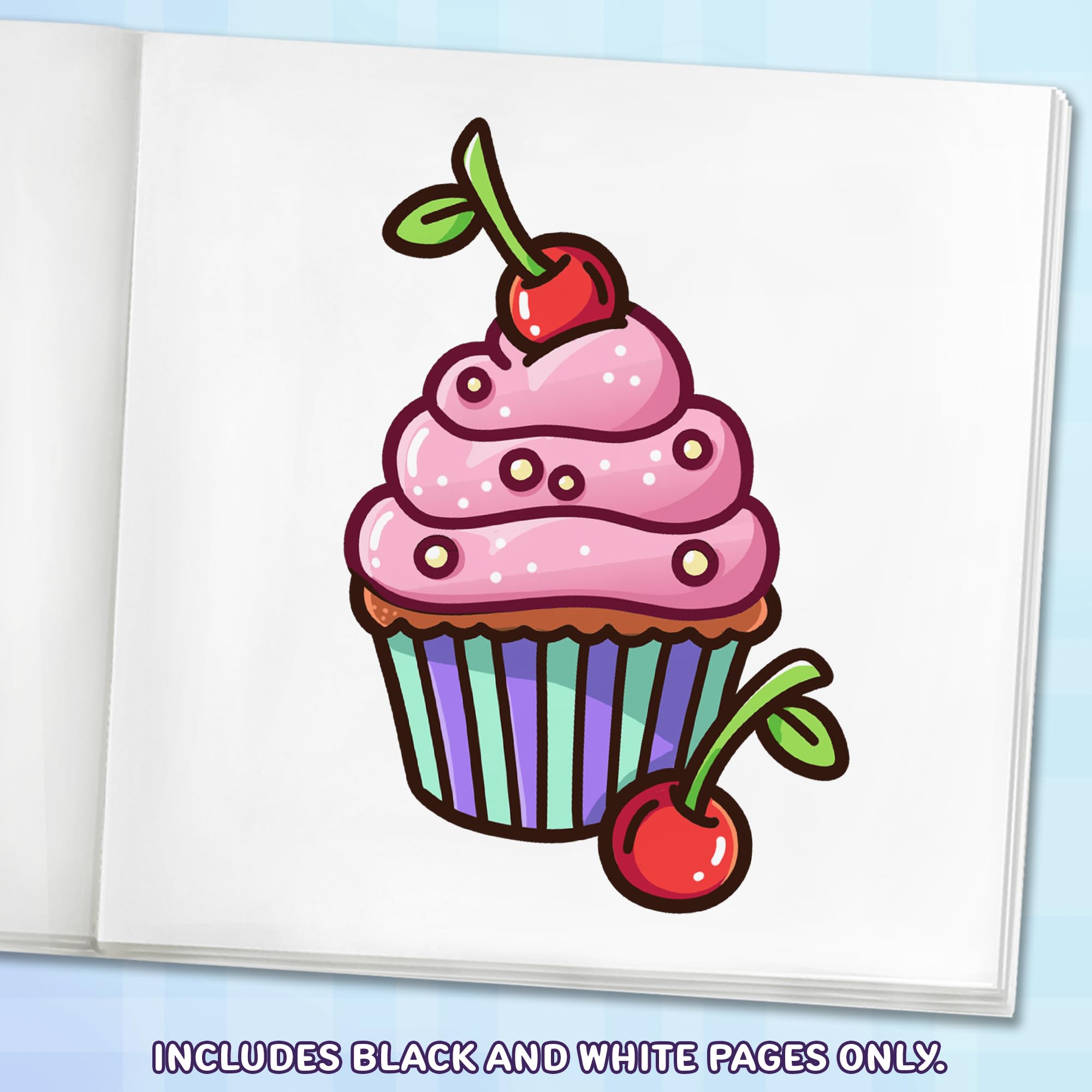 100 Bold Coloring Book: Simple, Easy, and Large Print Designs for Adults and Kids with Animals, Flowers, Food, and More! (Bold and Easy Coloring Books) - Image 3