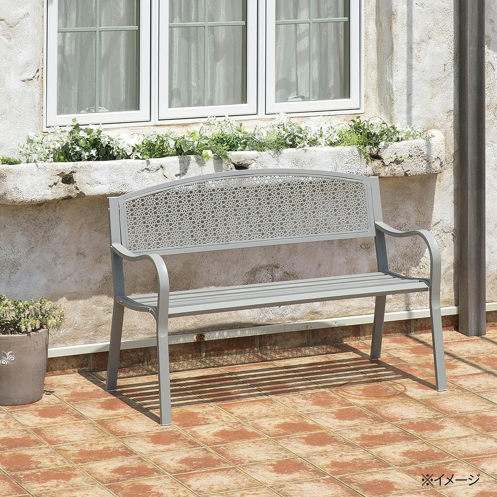 Amazon.co.jp: カインズ(CAINZ) アイアンベンチ グレー : DIY・工具