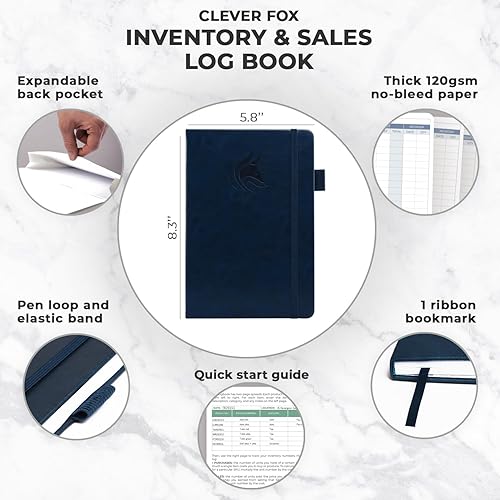 Miniatura 9 de Clever Fox Libro de registro de inventario y ventas para pequeñas empresas  Libro de contabilidad de inventario, cuaderno de inventario, libro de