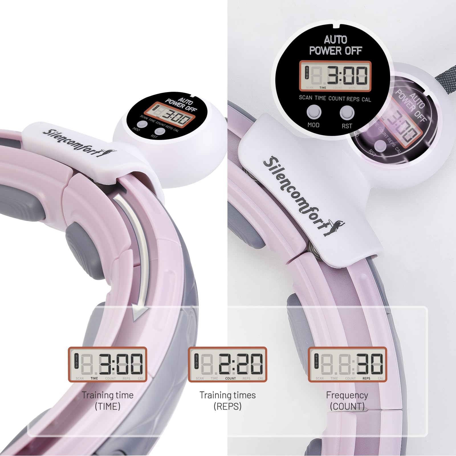 Hula Hoop Fitness Dimagrante, Smart Hula Hoop con Peso Palla, Intelligente Professionale,16 Nodi con contatore, Non Cade Mai, per Adulti e Principianti