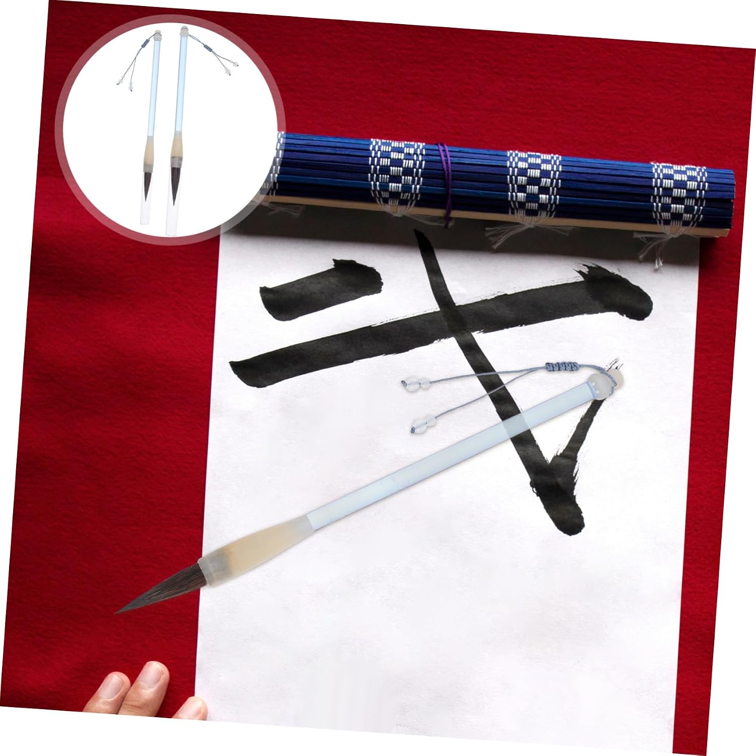 NUOBESTY 2pcs Calligraphy Brush Pens Japanese Style Kanji Brush for Calligraphy Supplies