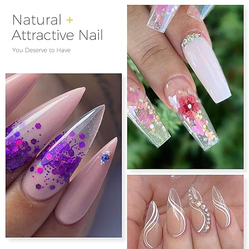 Miniatura 2 de BURANO Gel de extensión de uñas de polietileno, gel constructor de 2.0fl oz, gel de extensión de polietileno de moda para uñas (transparente)