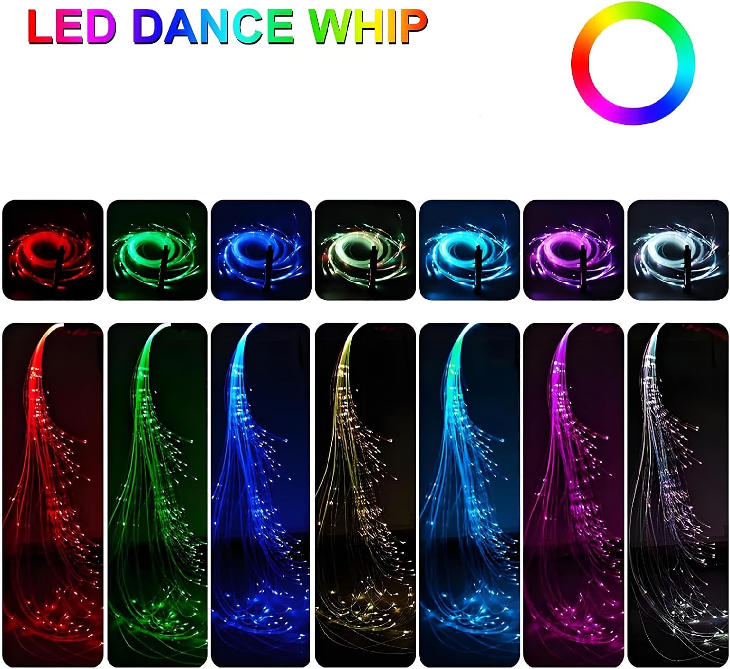Exercise Props for Dance Party Fashion Light Shows Music Festivals 7 Color Options-hlBZ22u (A-Purple)