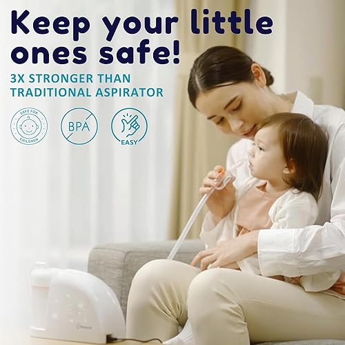Miniatura 3 de BabySmile Aspirador nasal para bebés sin BPA y succión 3 veces más fuerte | para mocos, mocos y mocos | Fácil de usar y fácil de limpiar