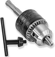 ドリルチャック 1.5-13mm SDSプラス回転チャック 1/2-20UNF(12.7mm) メタルキー付き 穴あけ 研磨 インパクトドライバー用 アダプター変換ツール用