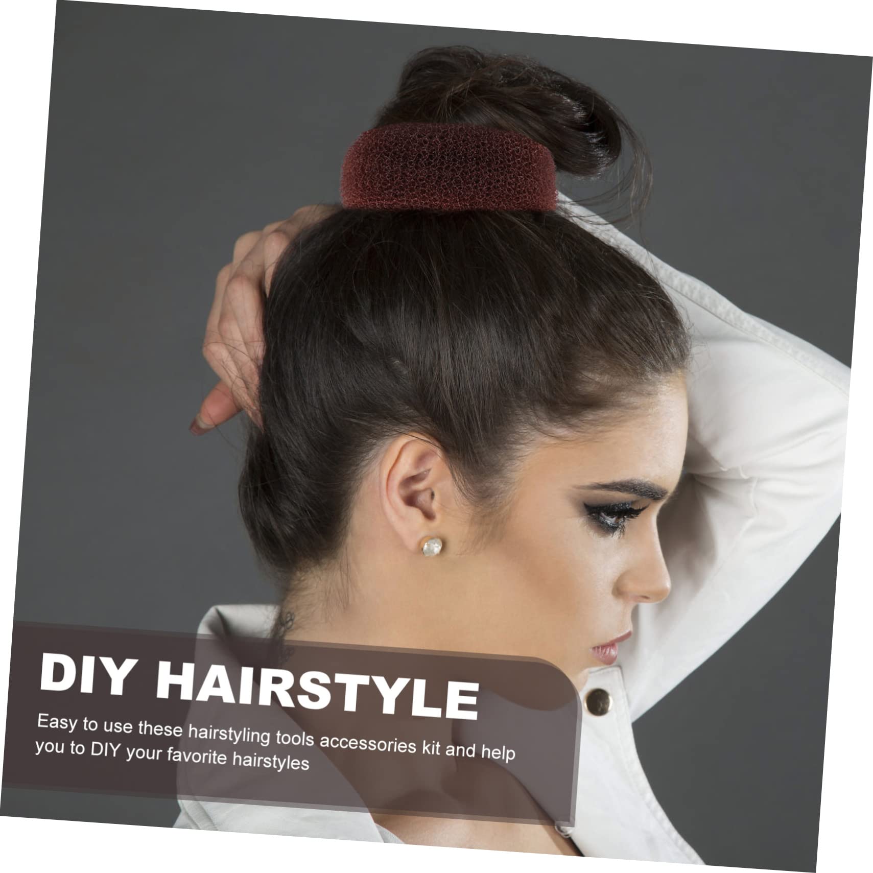 ABOOFAN 6juegos Donuts Para Moños De Pelo Horquillas Elásticas Kit De Accesorios Para Peinados De Fiesta y Boda Para De Chignon y Moño Ballet