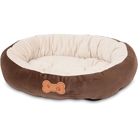 Amazon Com Aspen Pet Oval Cuddler Pet Bed For Small Breeds 20 Inch By 16 Inch Chocolate Brown Small Dog Bed Pet Supplies