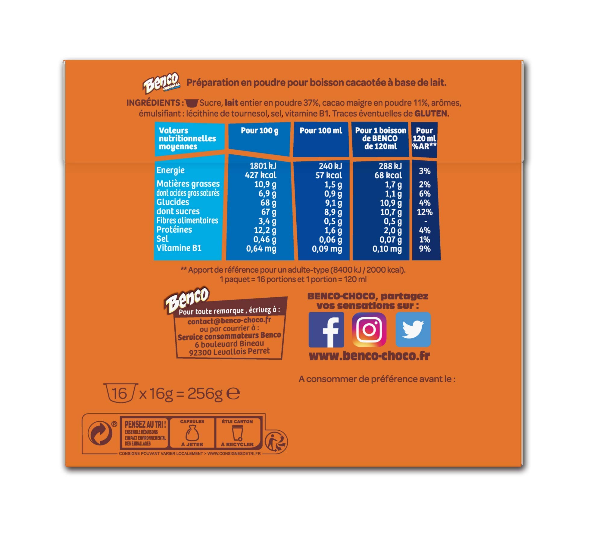 BENCO – Bebida cacaotada en cápsulas, compatible con Nescafé Dolce Gusto – Juego de 3 cajas (48 cápsulas)