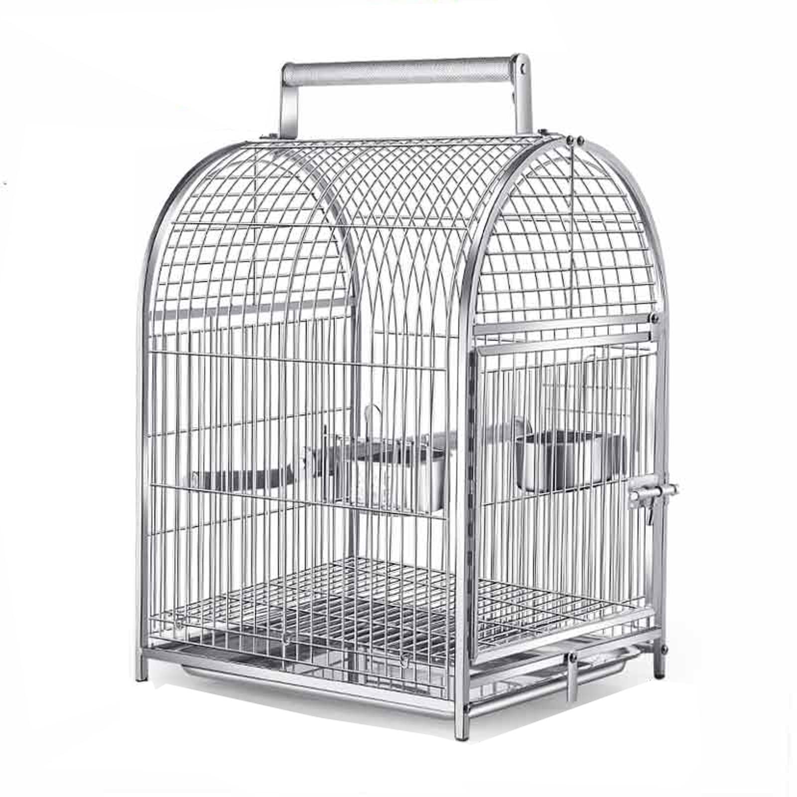 Jaula De Metal Forjado para Periquitos, De Acero Inoxidable, De Acero Inoxidable, para Viajes, Adecuada para Jaulas De Pájaros, como Jaulas para Periquitos, Parques