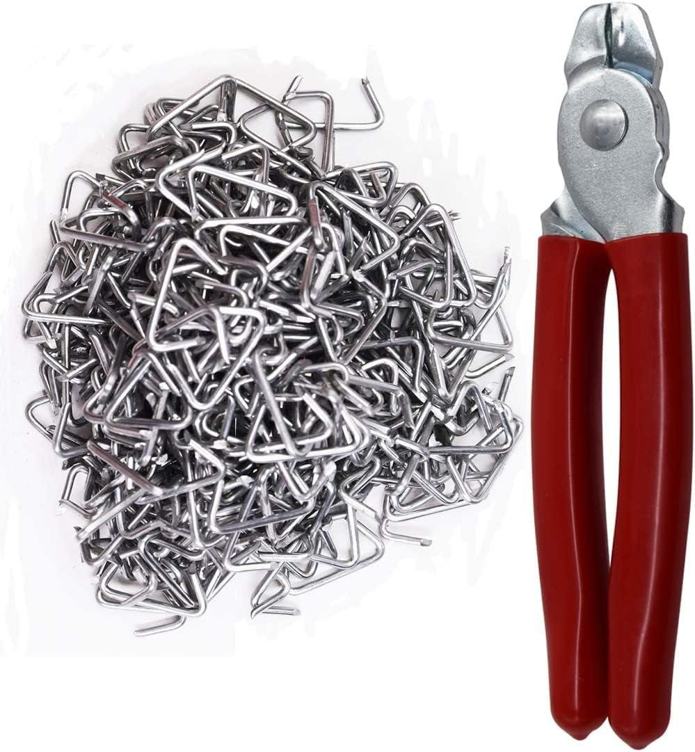 SUPERYO Hog Ring Pliers Straight & 300 Galvanized Hog Rings