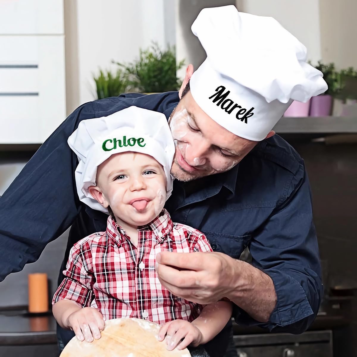 Custom Chef Hat with Embroidered Name,Personalized Adjustable Elastic Baker Kitchen Cooking Chef Cap - Image 4