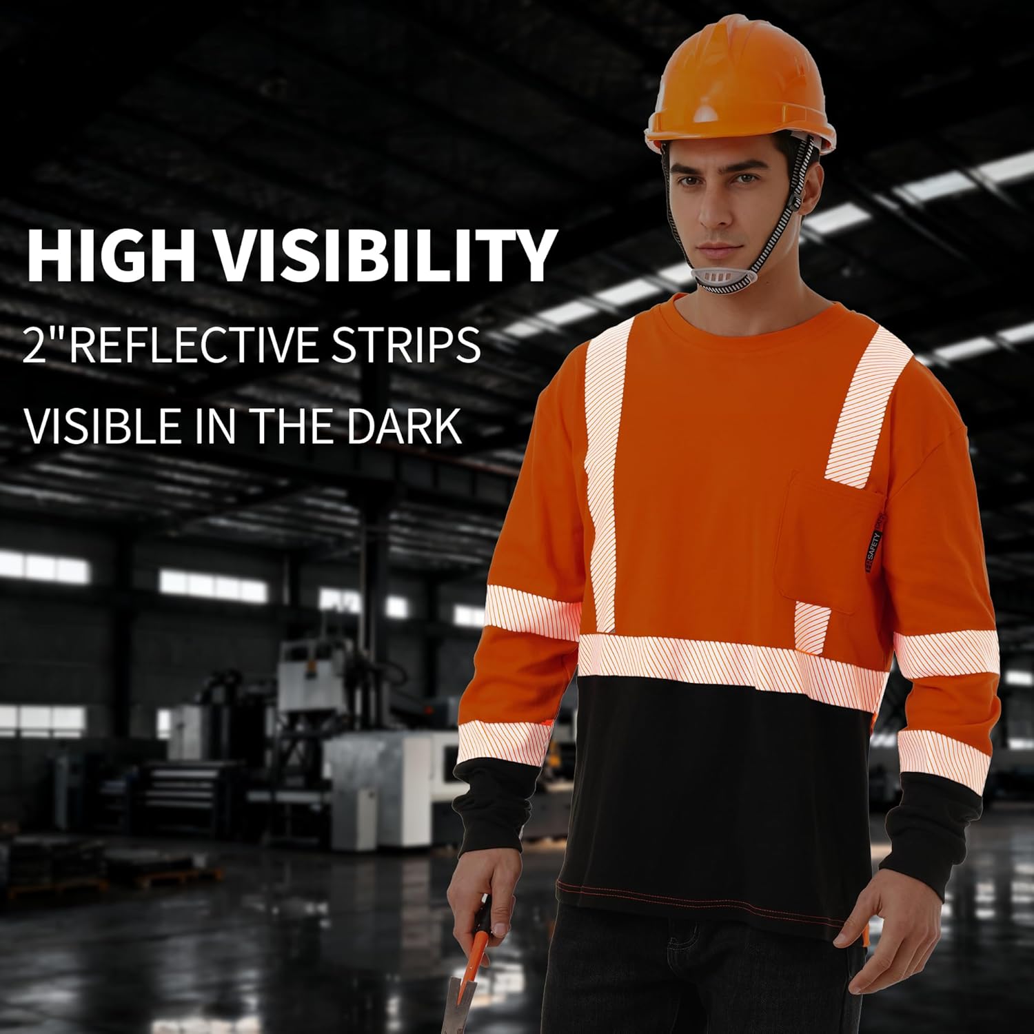 FR Shirts for Men 6 oz Hi Vis Fire Resistant Flame Resistant Long Sleeve Shirts High Visibility Cotton Welding Shirt CAT2 - Image 5