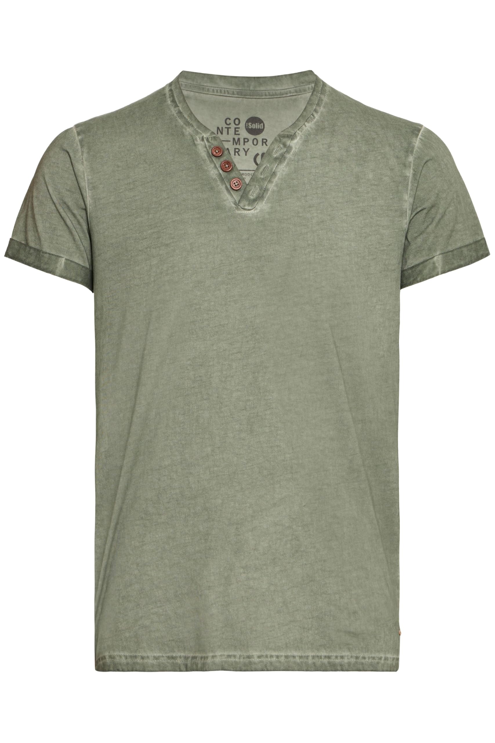 !Solid SDTino Herren T-Shirt Kurzarm Shirt mit V-Ausschnitt 100% Baumwolle Regular fit