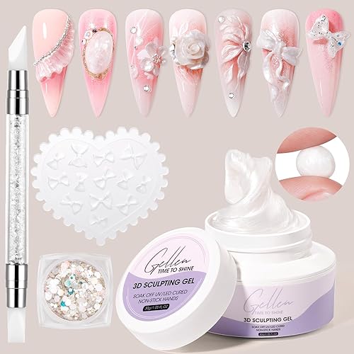 Miniatura 11 de Gellen Gel de pegamento de uñas sólido para puntas de uñas postizas, gran capacidad de 0.51 oz (15 g) en gel de pegamento de uñas acrílico sólido