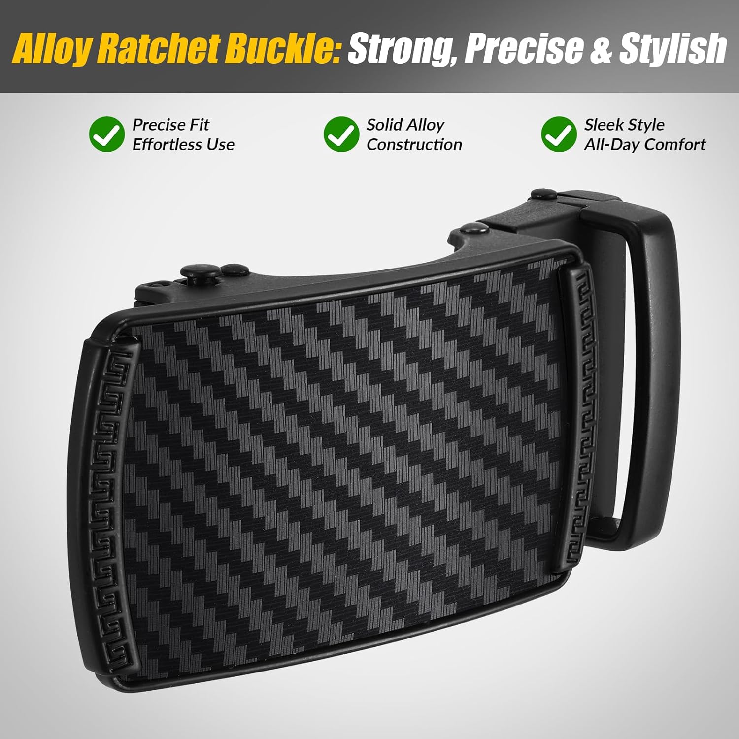 BELTROAD Men Ratchet Belt Buckle Only Replacement Belt Buckle Automatic Click Buckle for 1 3/8" Slide Belt Straps Adjustable - Image 4