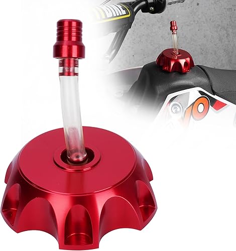 Tapa de combustible para bicicleta de cross CNC Billet tanque de gasolina con tubo de ventilación antifugas para 50 cc, 70 cc, 90 cc, 110 cc, Taotao