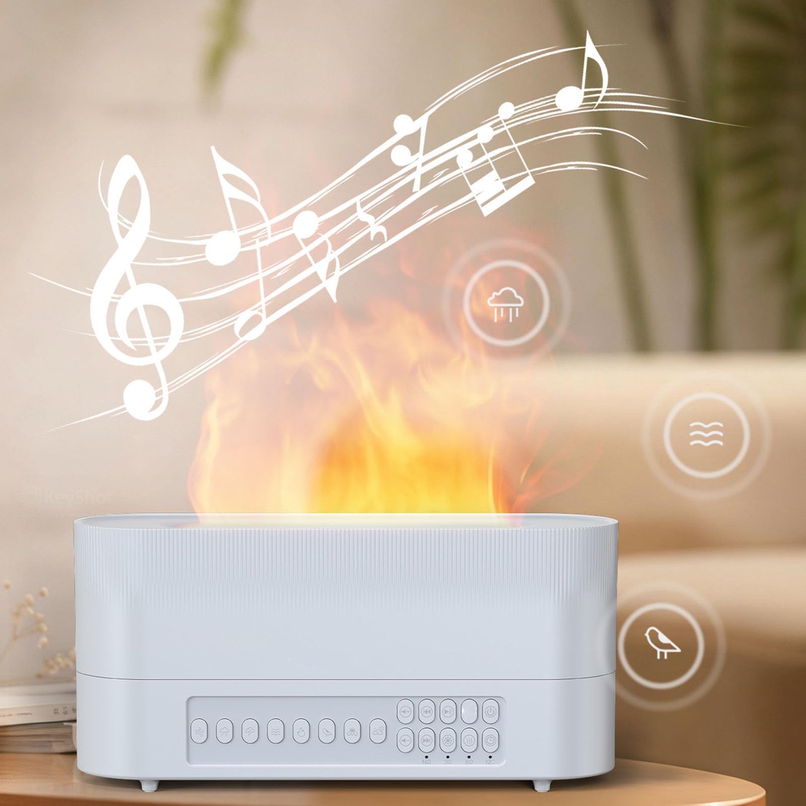 Luocute Macchina per Rumore Bianco da 260 Ml, Diffusore per Aromaterapia a | Umidificatore a nebbia fredda con altoparlante BT, timer di spegnimento automatico, per dormire in ufficio in camera da letto