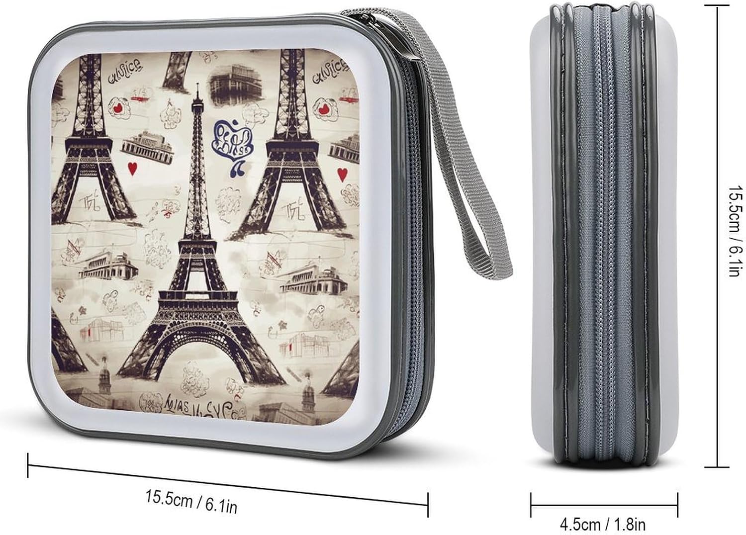 French Paris Tour Eiffel Tower CD Case CD Storage Box DVD Sleeves