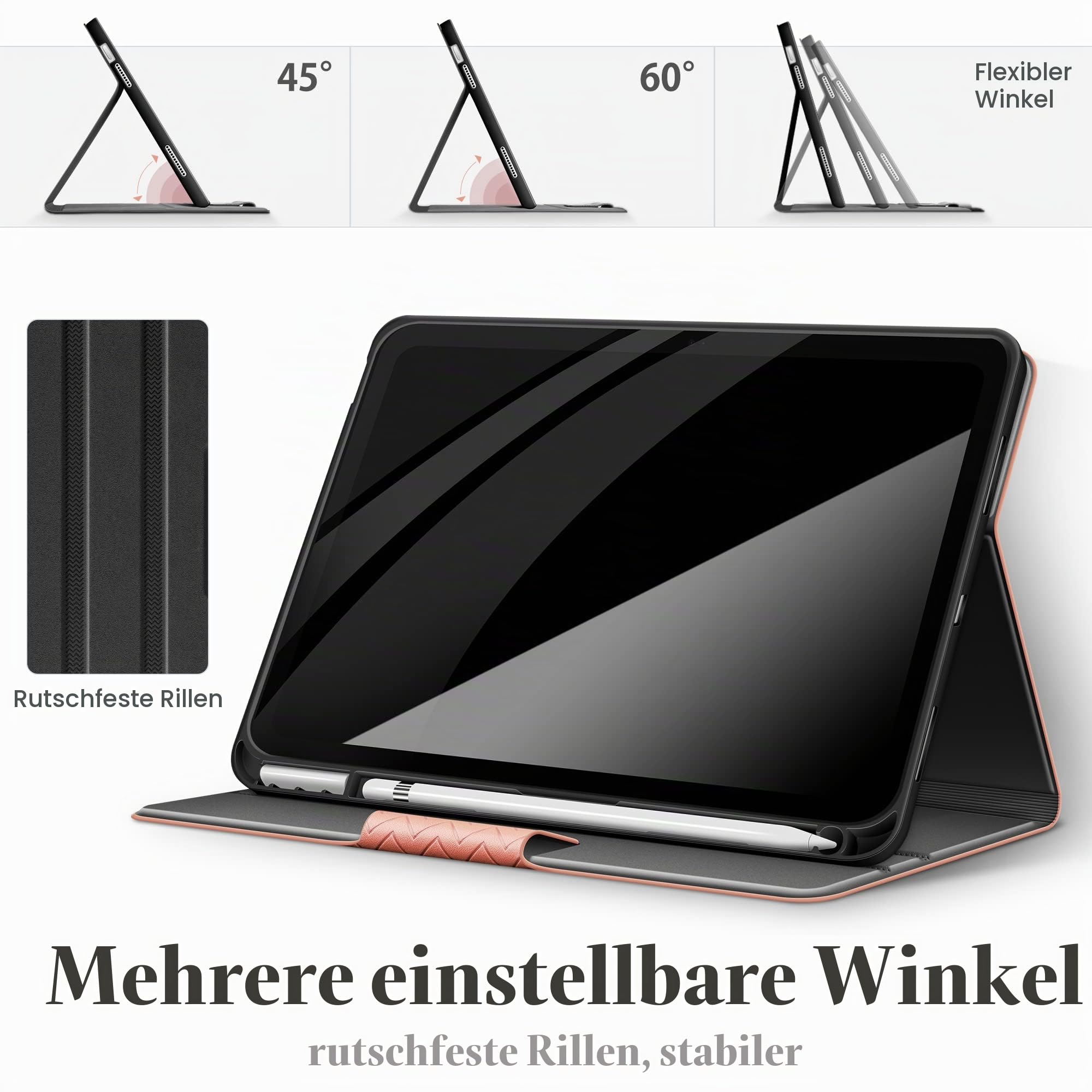 AUAUA Hülle für iPad (A16) 11./10. Generation (2025/2022), Rosa