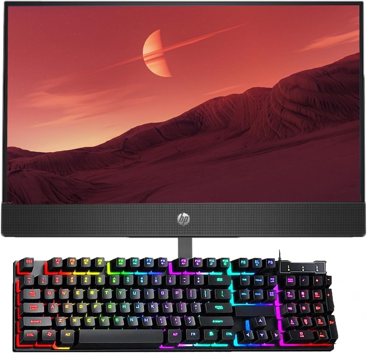 HP ProOne 600 G4 All-in-One Desktop Computer, 21.5" AIO Desktop, Core i5-8400T, 8GB RAM, 256GB SSD, Keyboard and Mouse, USB WiFi, USB Bluetooth, CAM, Windows 11 Pro (Renewed)