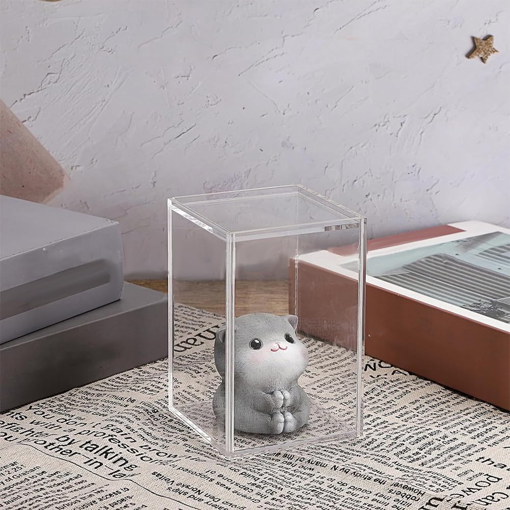 Vitrine En Acrylique Transparente - 2 Boîtes Empilables Avec Porte Coulissante - Pour Figurines, Bijoux, Collections - 4