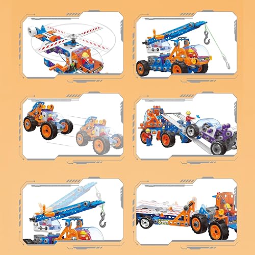 Miniatura 3 de Aolew Juego de 244 bloques de construcción de rescate urbano para niños de 4 a 12 años, juegos de erectores, juguetes de construcción STEM para