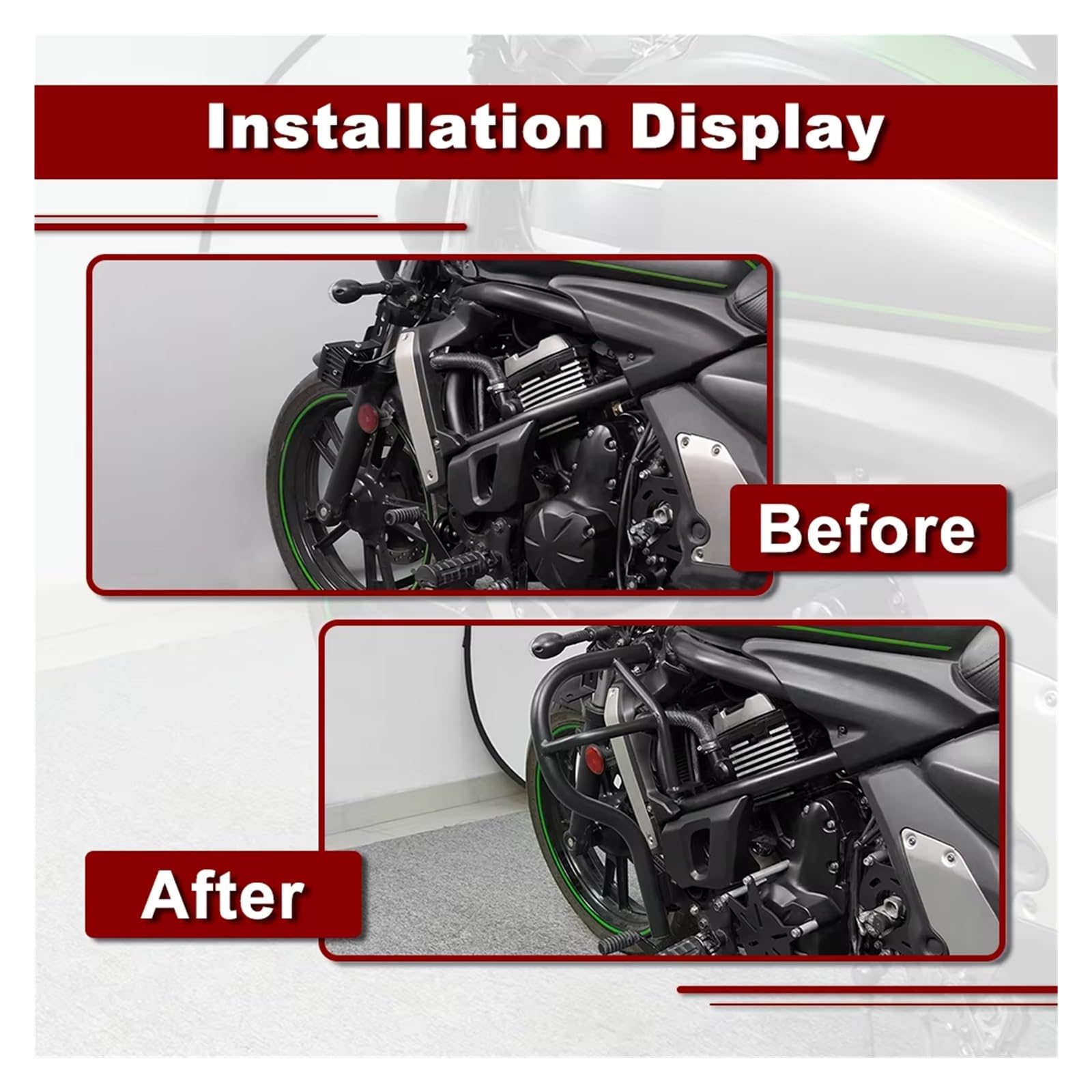 Barra Paraurti Paramotore Per Kawasaki Per Vulcan S 650 VN650 2015-2024 Moto Protezione Motore Crash Bar Telaio Paraurti Carenatura Barre Di Protezione