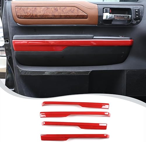 Miniatura 10 de LLKUANG Panel de reposabrazos de puerta interior de automóvil ABS para Toyota Tundra 2014-2020 Pickup SUV Accesorios de automóvil (no compatible con