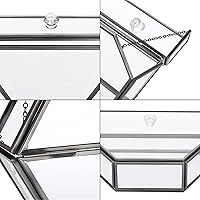 Vista 4 de ELLDOO Soporte de filtro de café de vidrio negro Contenedor de almacenamiento de papel de café Dispensador de papel de filtro Estante con cubierta a