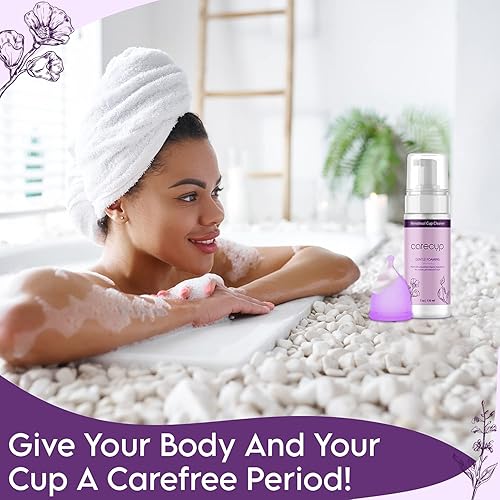 Miniatura 5 de CareCup - Limpiador de tazas menstruales esterilizador de espuma sin perfume lavado para discos de período de silicona toallitas limpias