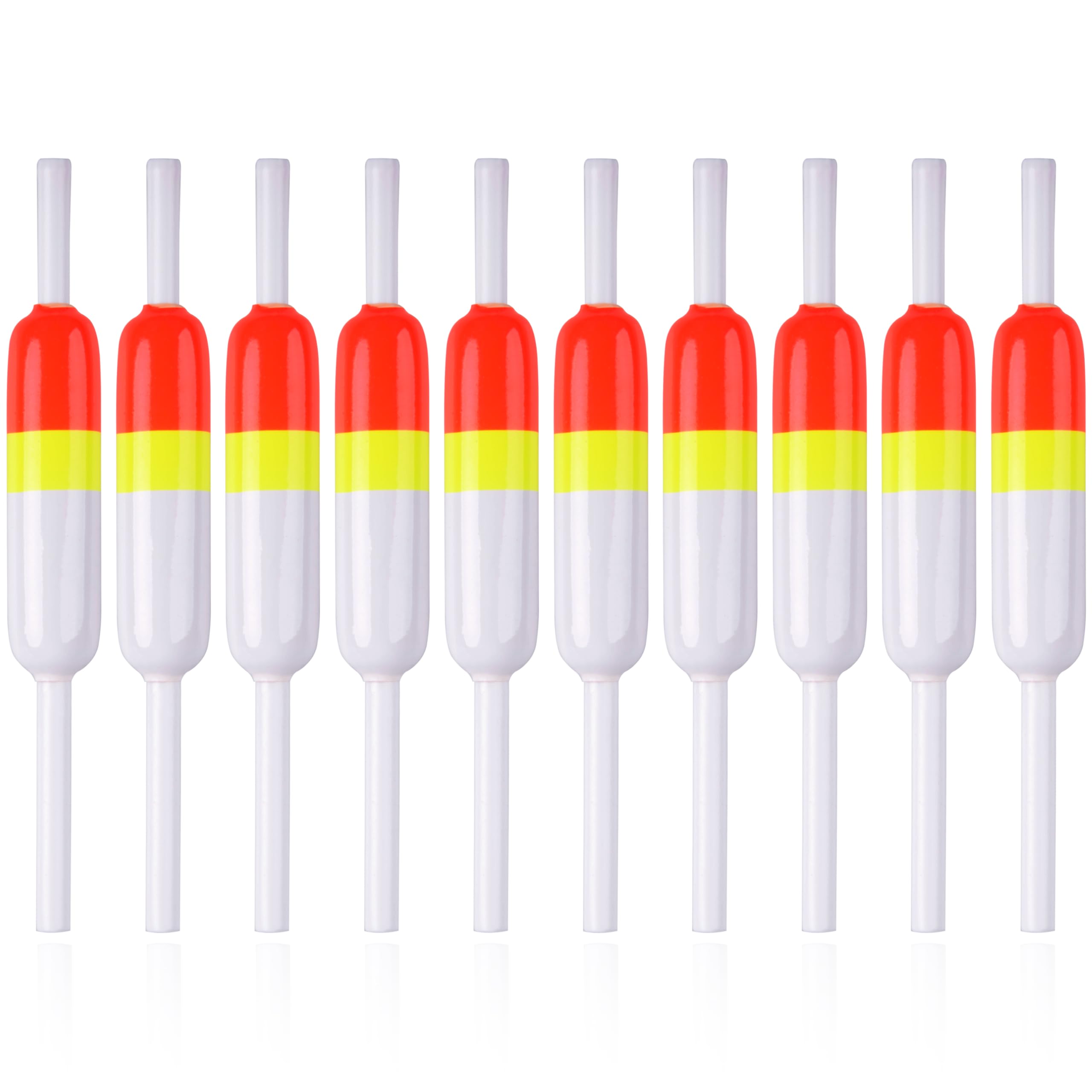 SILANON Slip Bobbers Fishing Floats and Bobbers Balsa Wood Slip Bobbers Floats Spring Bobbers for Crappie Catfish Trout Panfish Walleyes Fishing Bobbers 10pcs