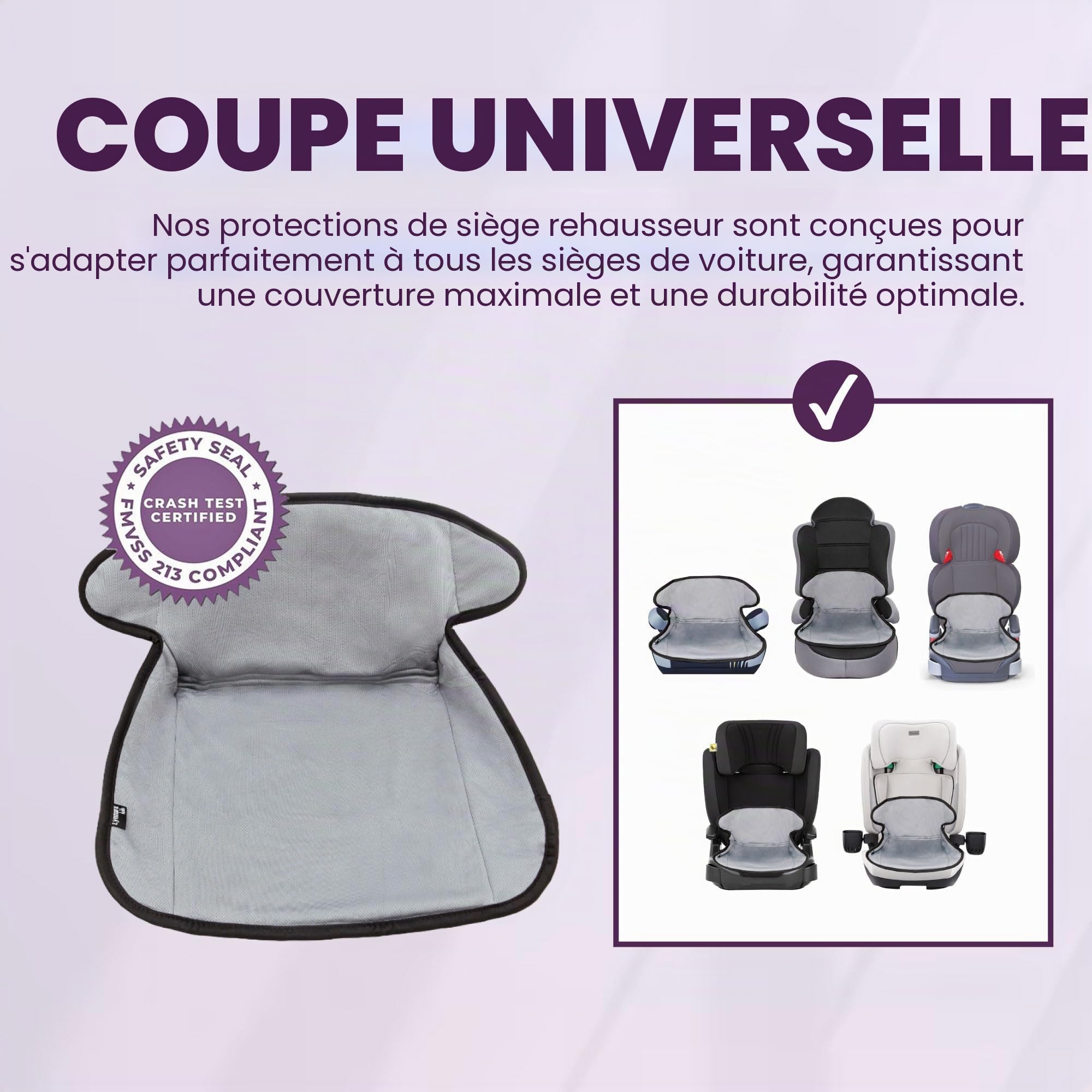 Lynmark Housse de protection pour siège de voiture d'apprentissage de la propreté – Tapis doux imperméable pour les tout-petits et le siège auto pour bébé – Tapis lavable pour les voyages, les fuites