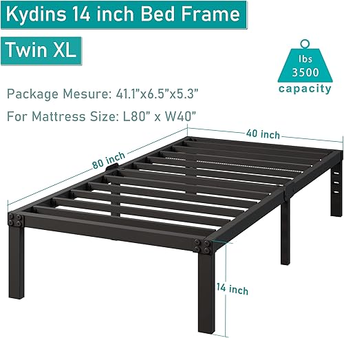 Miniatura 30 de Base de cama matrimonial con cabecero, almacenamiento compatible, no necesita somier, tamaño negro, plataforma de metal resistente, marco de cama,