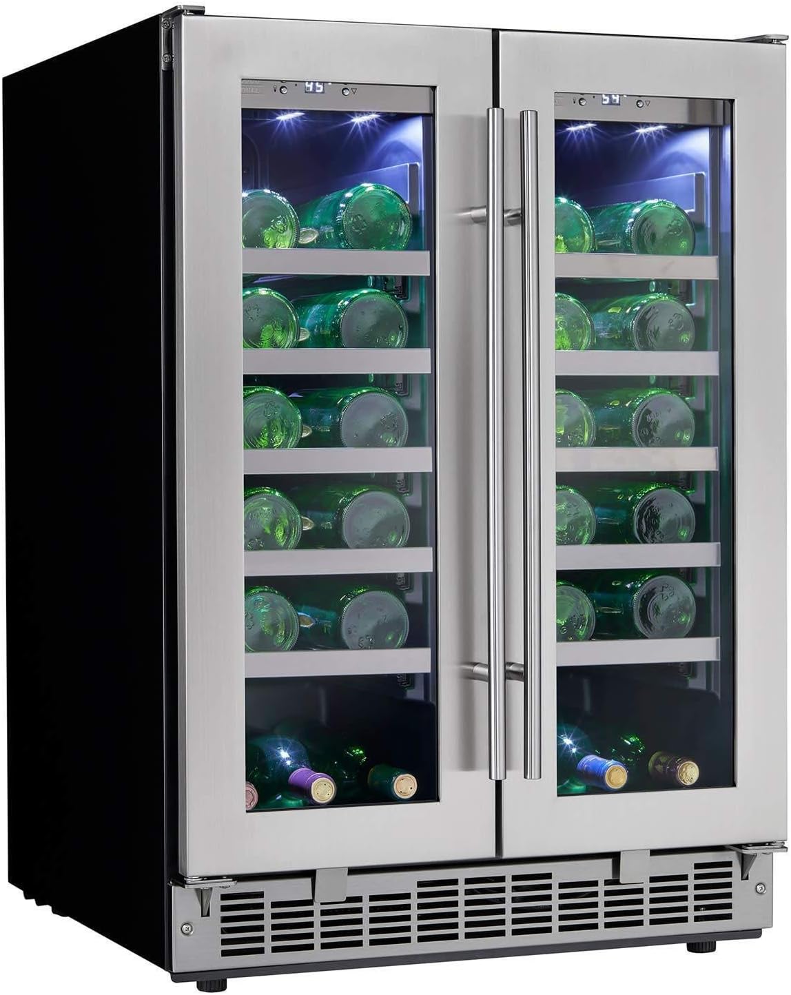 41 Bottle Built-In Wine Cooler, LowE tempered glass door Silhouette