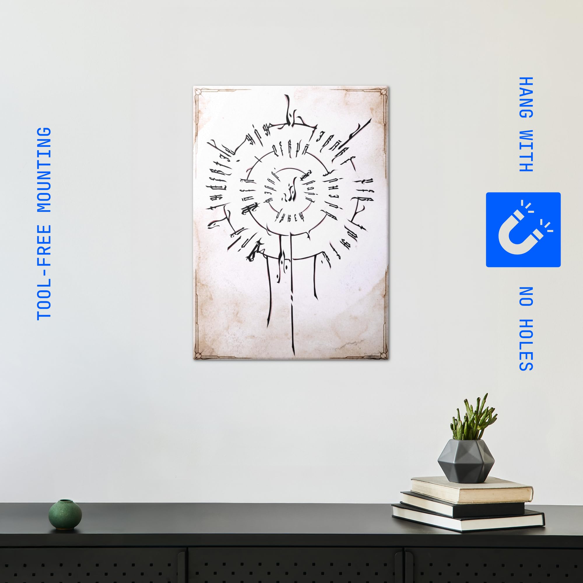 Displate Metall poster Dungeons And Dragons Infernal Script Größe M