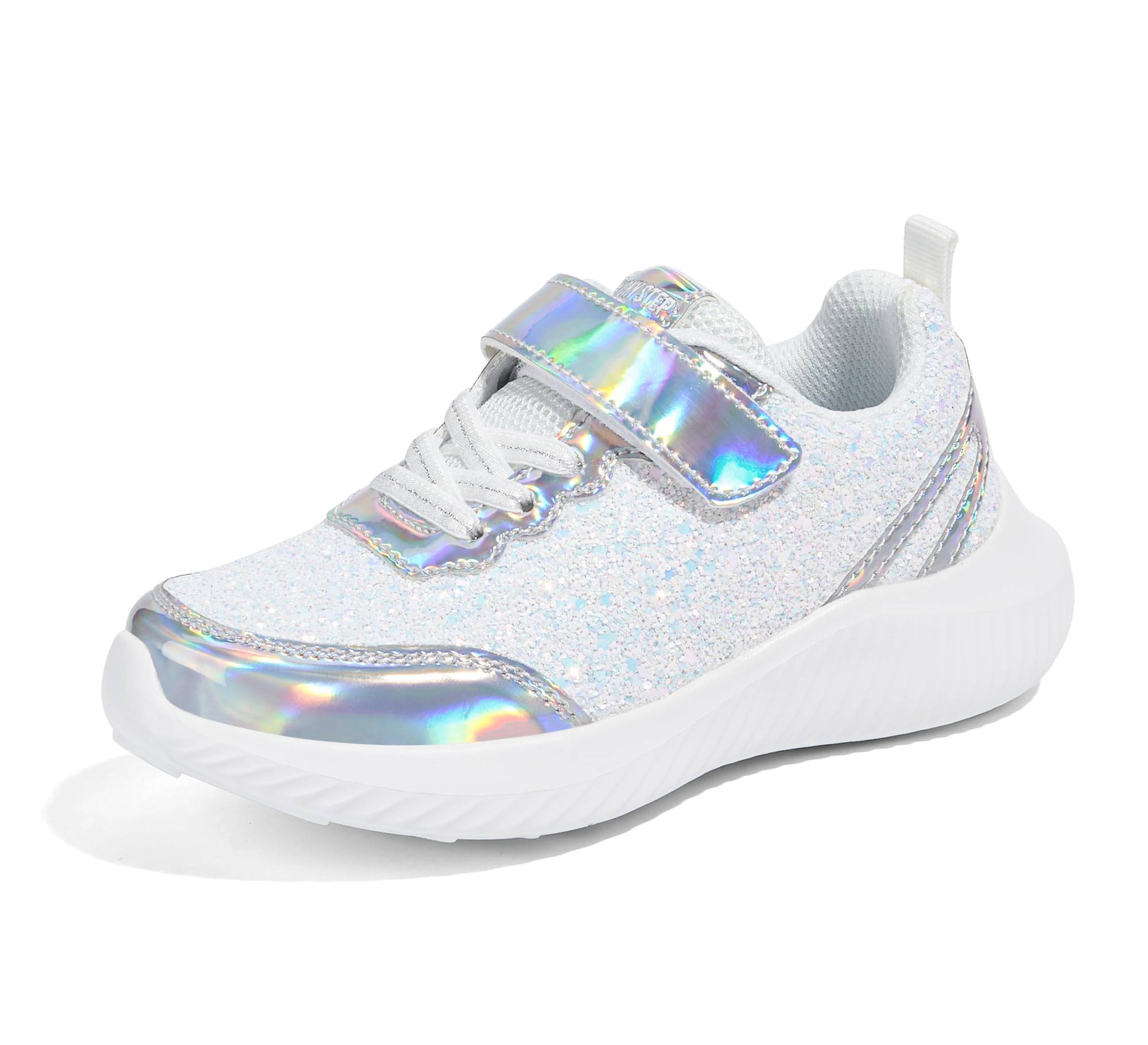 LUCKY STEP Meisjes Glitter Slip-On - Decoratieve Strassstenen Met