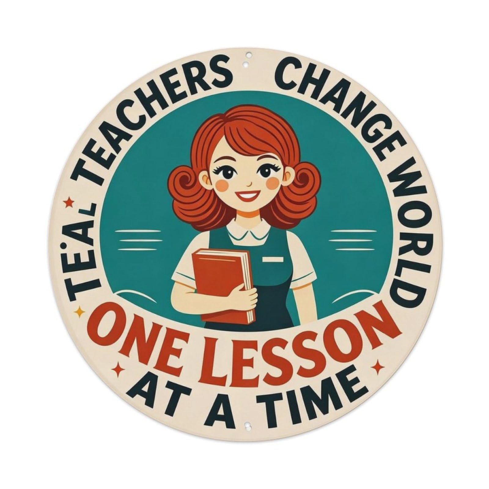 Retro Teacher Appreciation Metal Tin Sign Plaque
