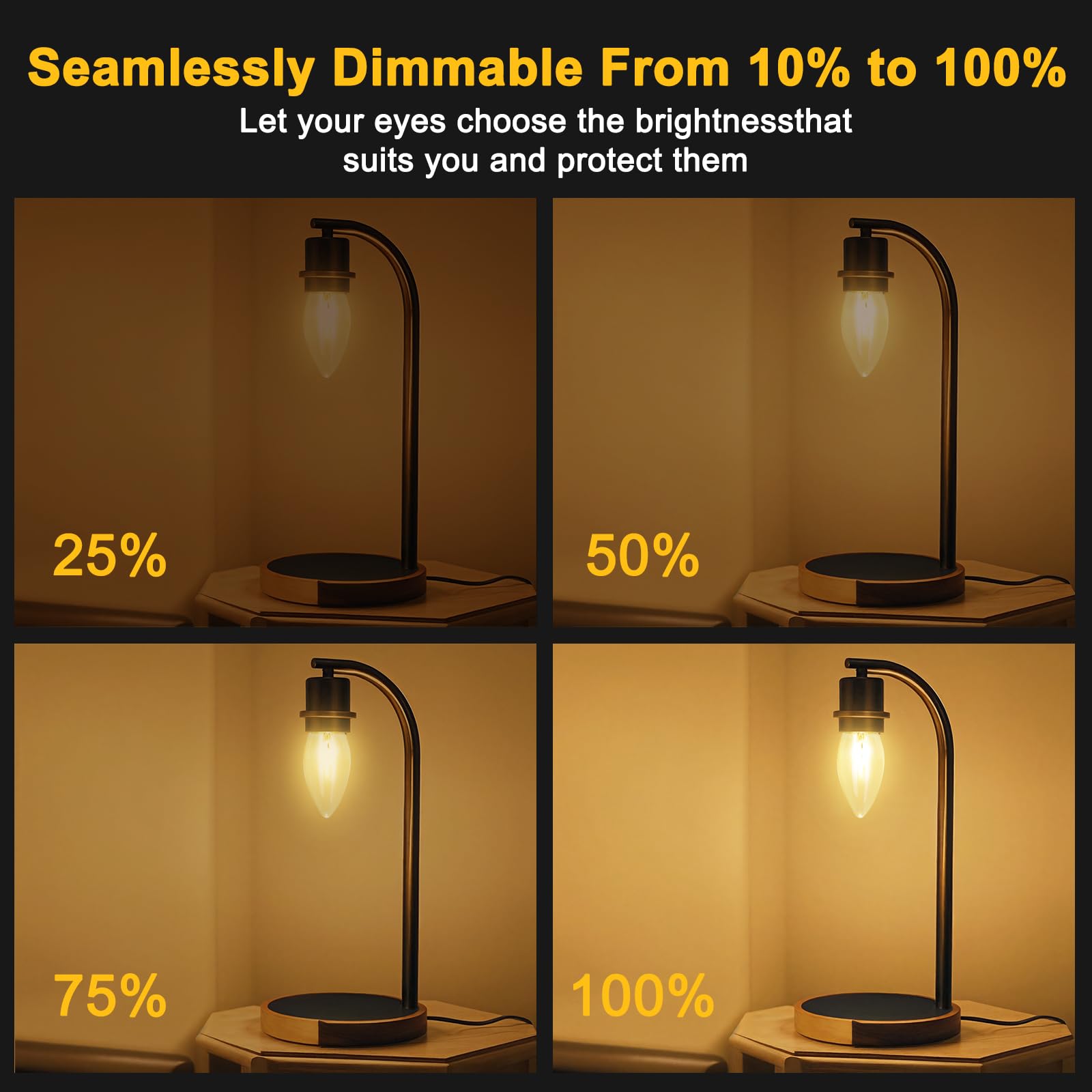 Photo 1 of 40W Incandescent Torpedo Tip Chandelier - ge Light Bulbs 40 watt, E26 Candelabra, TipIncandescent Clear Dimmable Light Bulbs and Medium E26 Base,Transparent Candle Light Bulb for Chandeliers (6PACK)