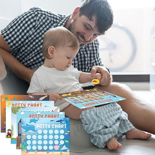 Miniatura 6 de Tabla de entrenamiento para ir al baño para niños pequeños, 17 unidades, tabla de calcomanías de entrenamiento para ir al baño, 5 estilos