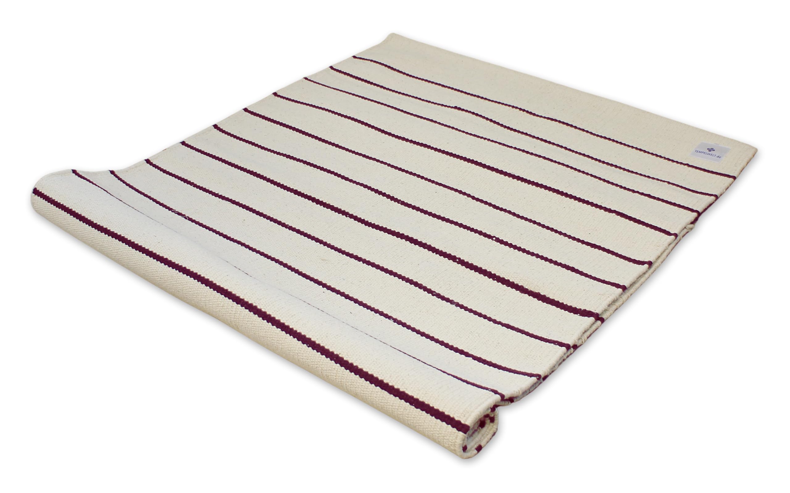 Tapis de Yoga 200x70 en Coton Textile Multicolore Bordeaux Rose Violet Tapis de Yoga Grand pour Yoga Méditation Tapis de Sol