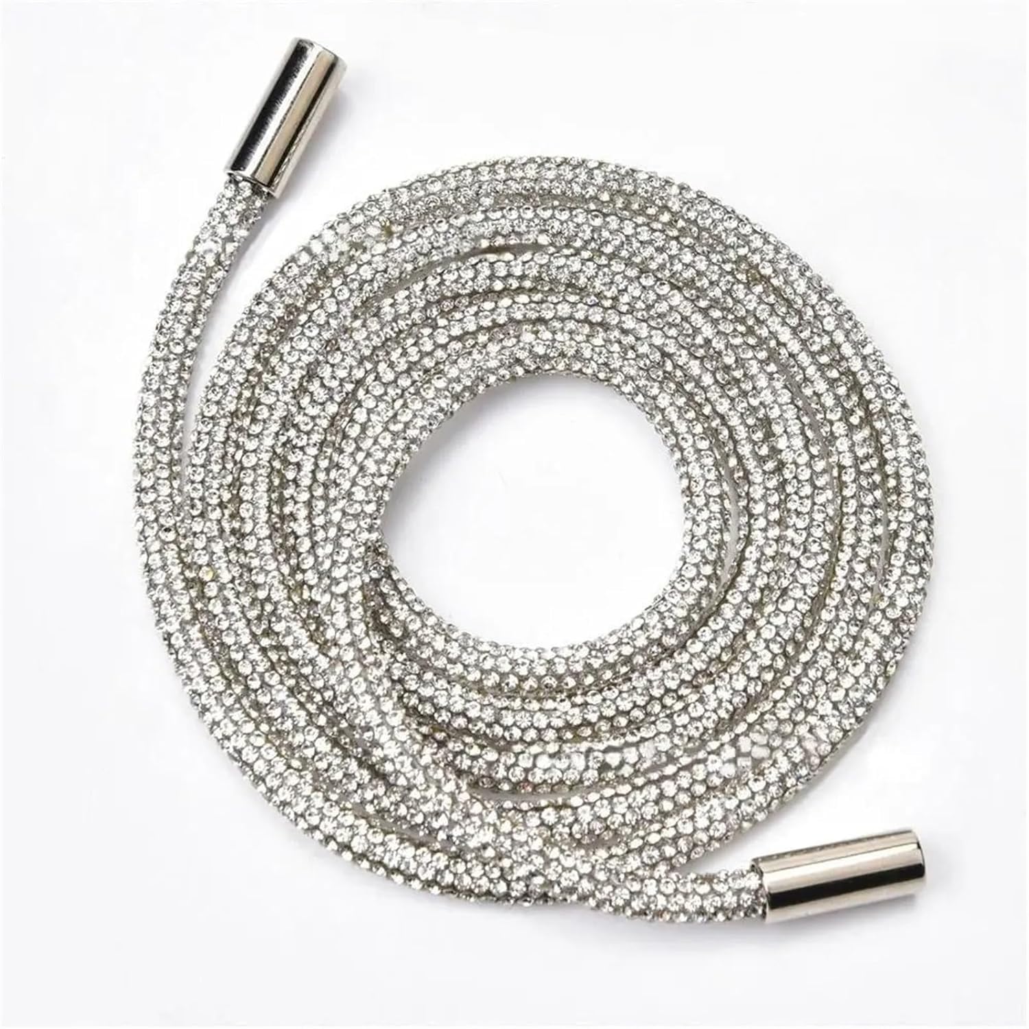 SJZHUYUE Multicolor Crystal Shiny Round Rhinestone Drawstring Cord Replacement for Hoodie(Wit)