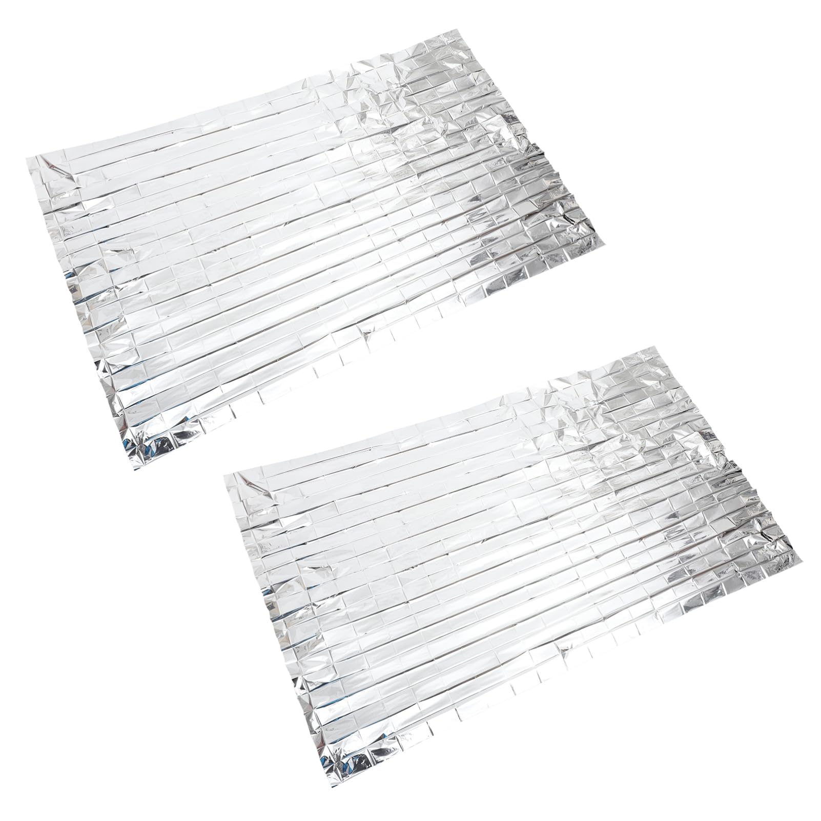 KOMBIUDA 2Pcs Emergency Warm Blanket Heat Reflective Thermal Blanket for Outdoor Aid Camping and Natural Disasters Supplies
