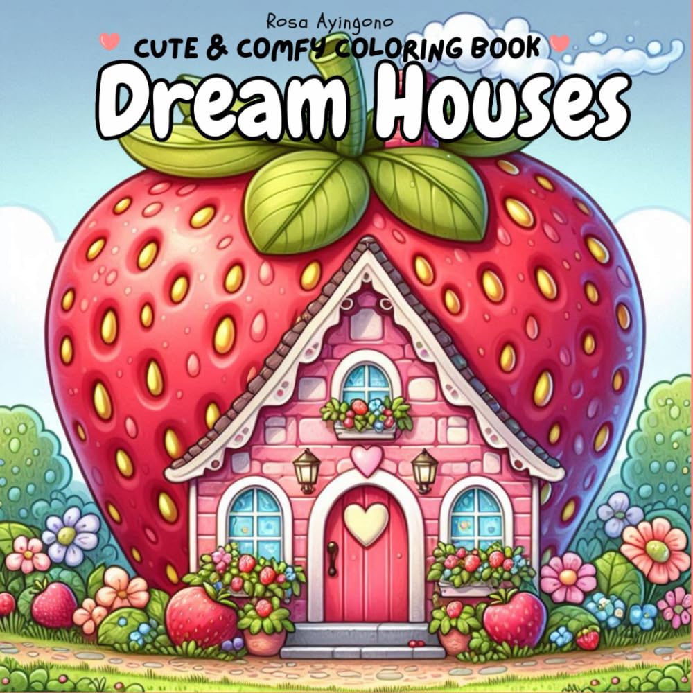 Dream Houses: Dream Houses Coloring Book for Adults and Teens, Super Cute, Easy and Simple Designs for Relaxation, Cozy Houses Coloring Book