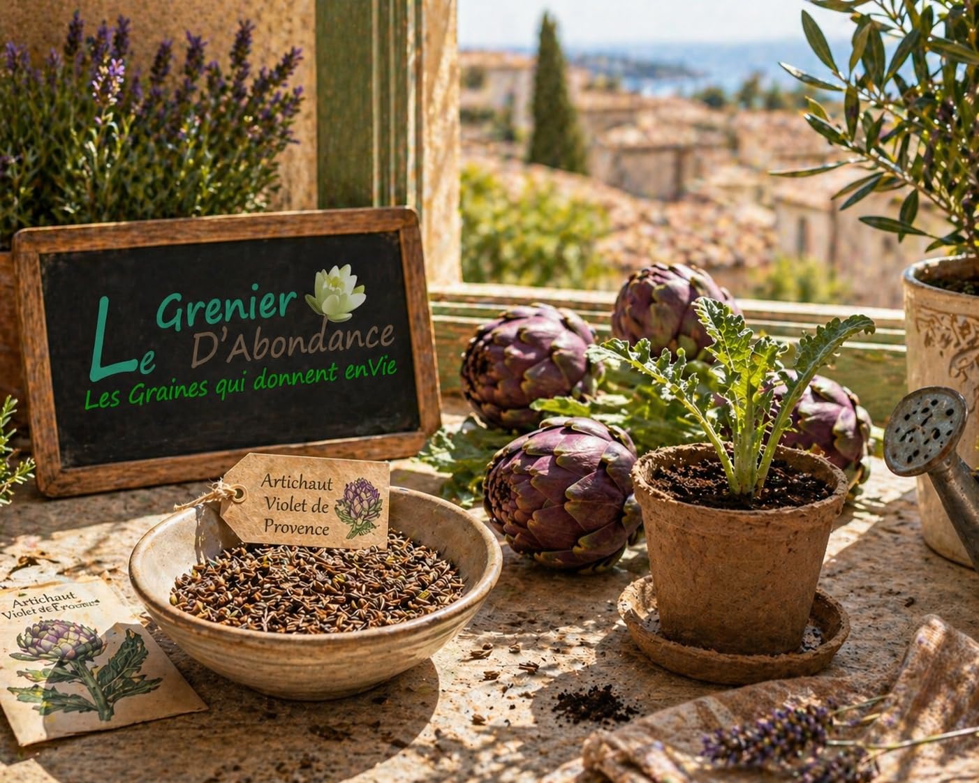 Le Grenier d'Abondance ARTICHAUT Violet de Provence Cynara scolymus 10 graines