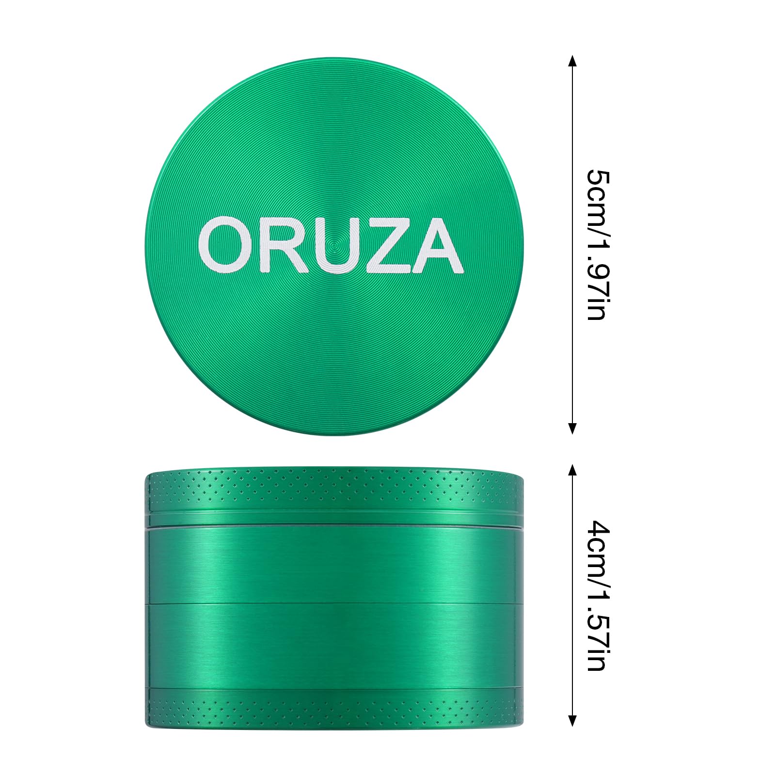 Herb Grinder, Spice Grinder with Pollen Catcher and Magnetic Top, Portable Grinder for Dry Herb and Spice Green (50 mm) - Image 2