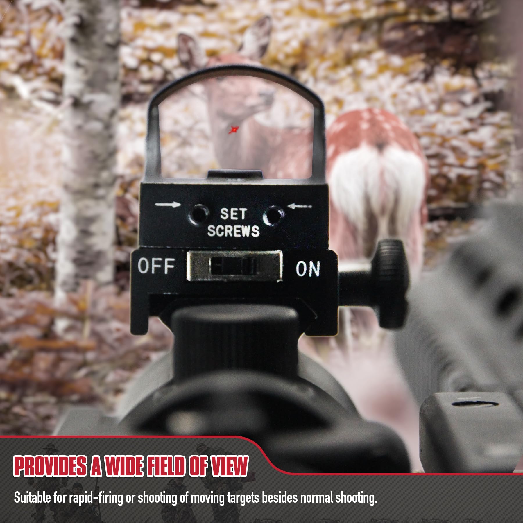 VicBre HD107L Red Dot Visier Rotpunktvisier Leuchtpunktvisier Reflexvisier Reticle Gun Scope Reflex Optics für die Jagd und das Schießen