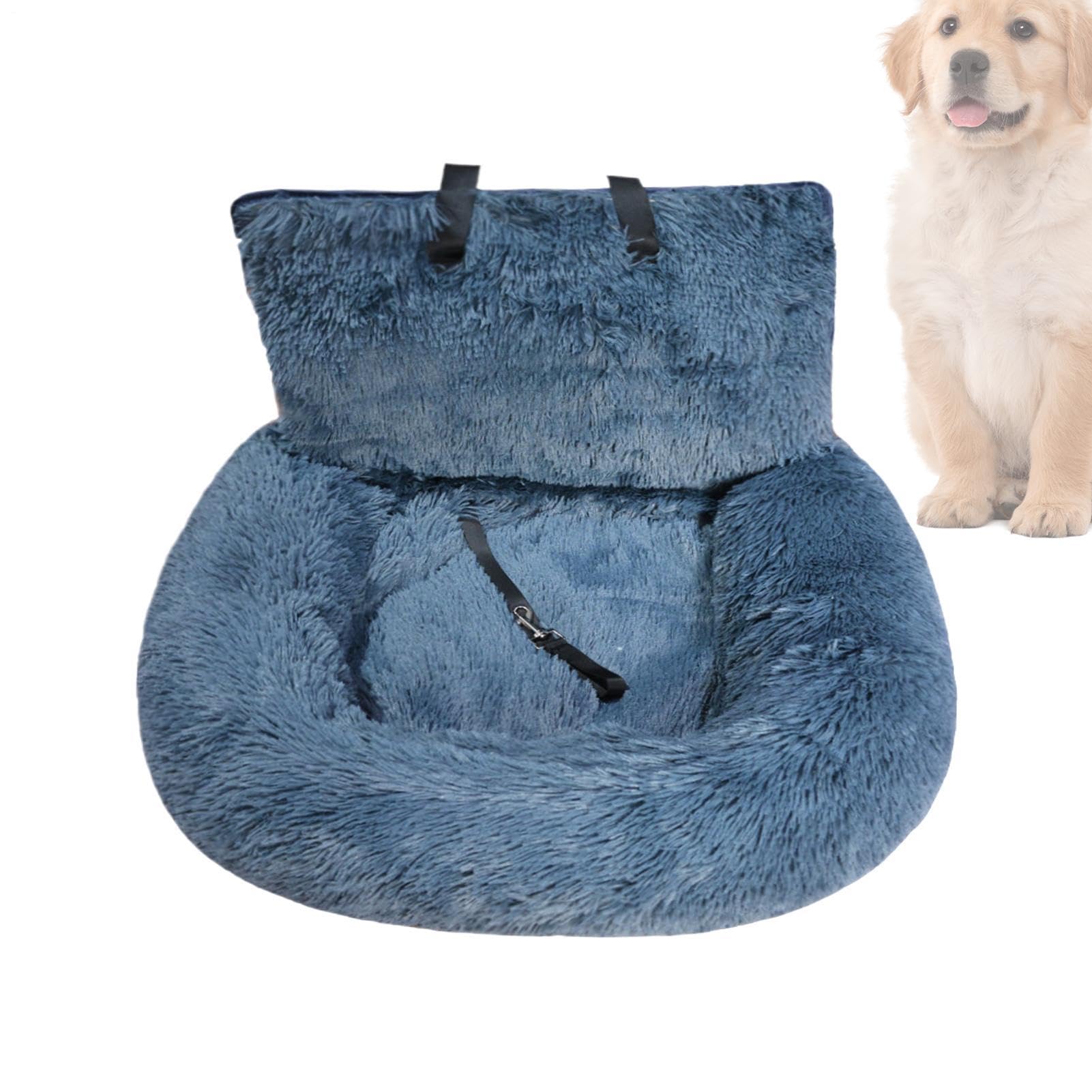 Seggiolino Auto per Cane Cuscino Comodo Portatile Lavabile Grande | Seggiolino Auto Cane Peluche Medio Per Cucciolo Camion Vacanze Viaggio Campeggio Avventura